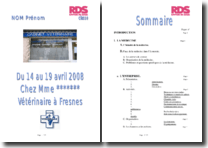 Rapport de stage effectué chez un vétérinaire